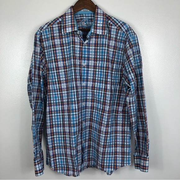 Bugatchi Shaped Fit Long-Sleeve Button Down Shirt Men’s XL - Picture 1 of 10